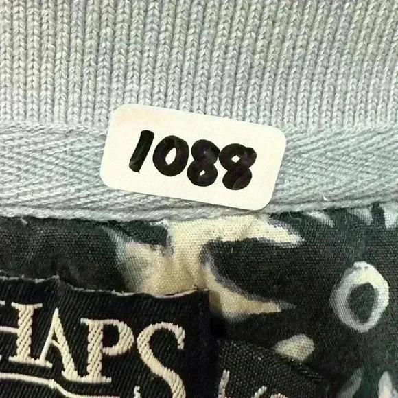 Ralph Lauren Chaps Hawaiian Shirt Mens Large Blue Floral Tropical Button Up Camp - Picture 13 of 13